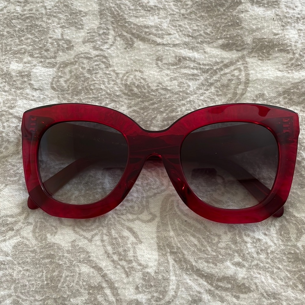 Red Celine Sunglasses. NWOT style CL4005FN.